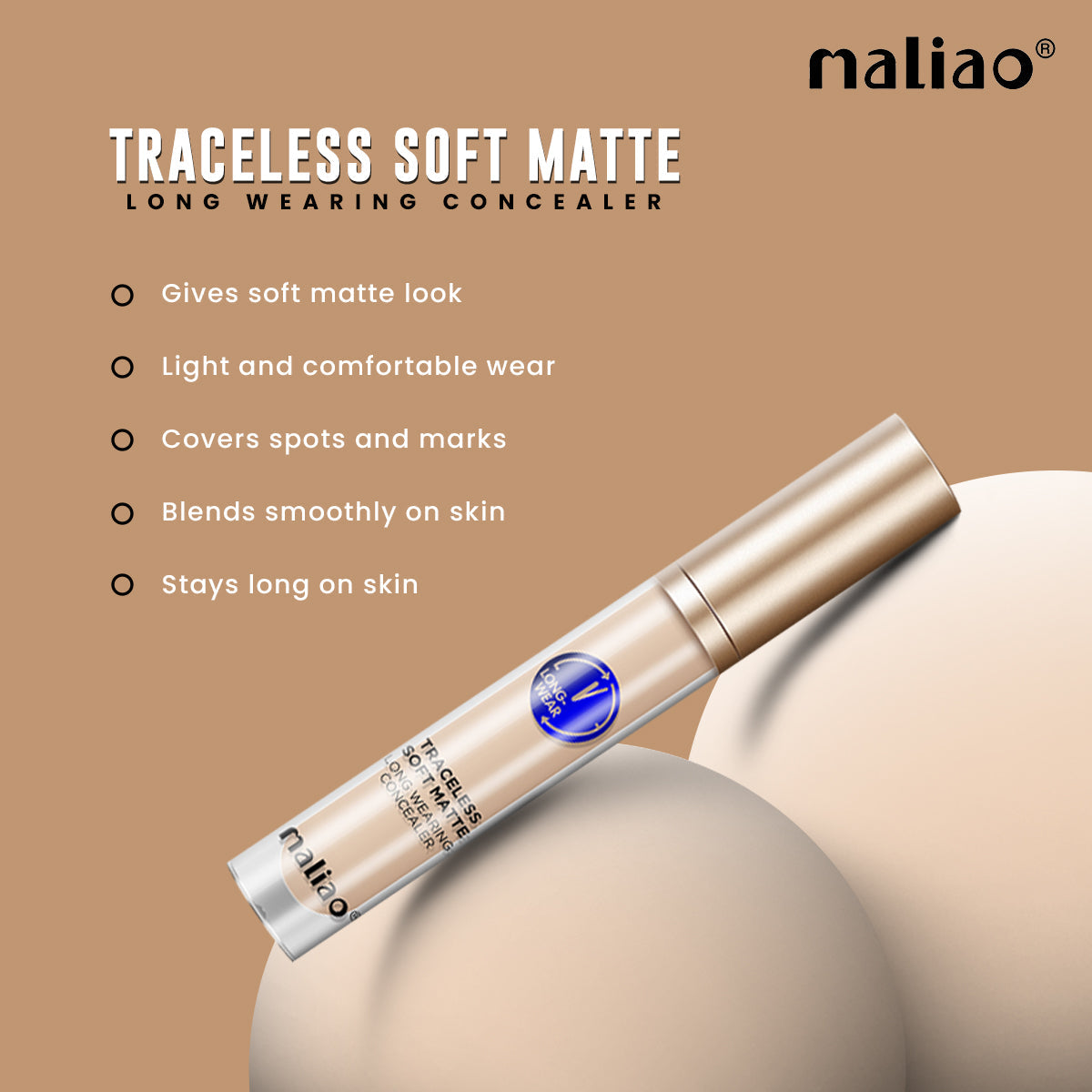 Maliao Traceless Soft Matte Long-Wearing Concealer
